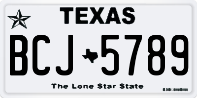 TX license plate BCJ5789