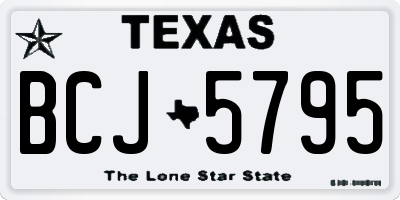 TX license plate BCJ5795