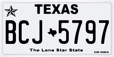 TX license plate BCJ5797