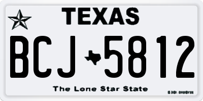 TX license plate BCJ5812