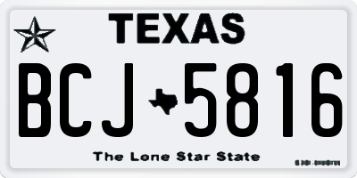TX license plate BCJ5816