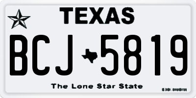 TX license plate BCJ5819