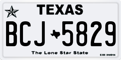 TX license plate BCJ5829