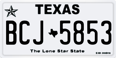 TX license plate BCJ5853