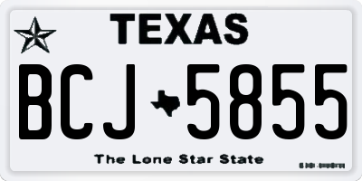 TX license plate BCJ5855