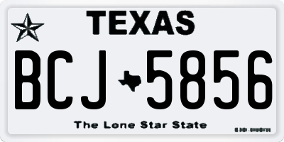 TX license plate BCJ5856