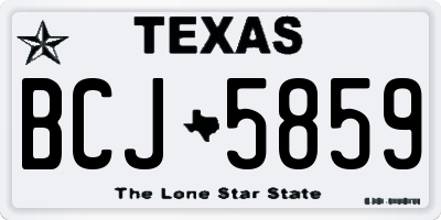TX license plate BCJ5859
