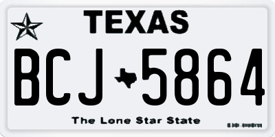 TX license plate BCJ5864