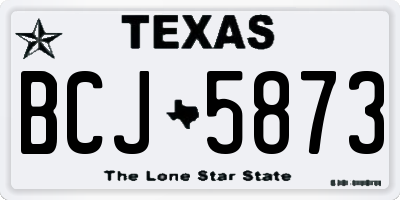 TX license plate BCJ5873