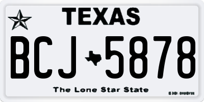 TX license plate BCJ5878