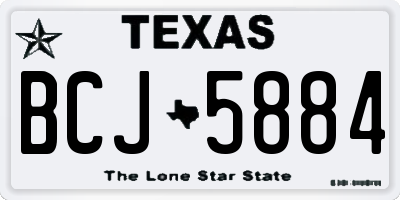 TX license plate BCJ5884
