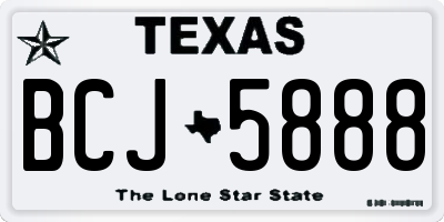 TX license plate BCJ5888