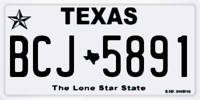 TX license plate BCJ5891