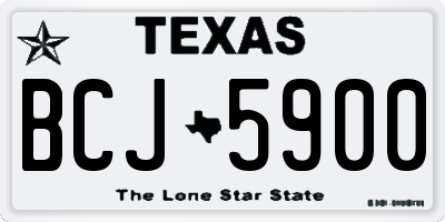 TX license plate BCJ5900