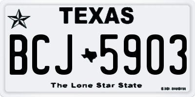 TX license plate BCJ5903