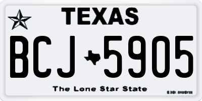 TX license plate BCJ5905