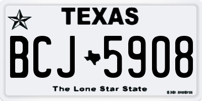TX license plate BCJ5908