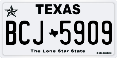 TX license plate BCJ5909