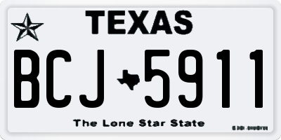TX license plate BCJ5911