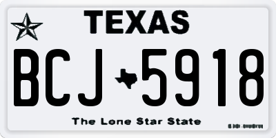 TX license plate BCJ5918