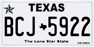 TX license plate BCJ5922