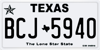 TX license plate BCJ5940