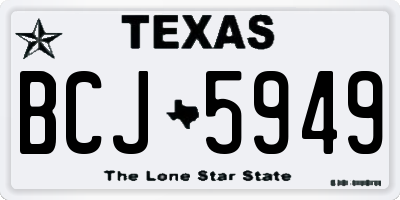 TX license plate BCJ5949