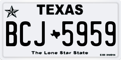 TX license plate BCJ5959