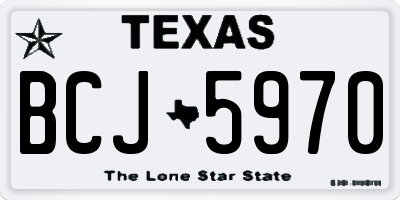 TX license plate BCJ5970