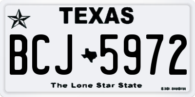 TX license plate BCJ5972