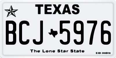 TX license plate BCJ5976
