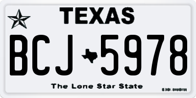 TX license plate BCJ5978