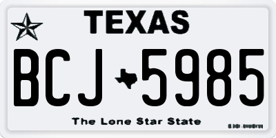 TX license plate BCJ5985