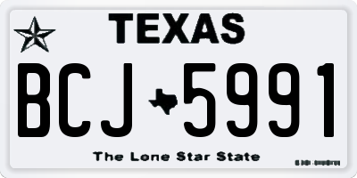 TX license plate BCJ5991