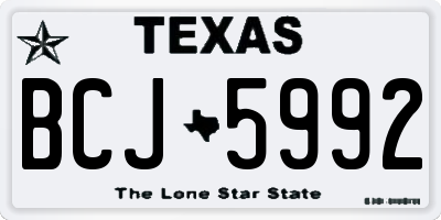 TX license plate BCJ5992