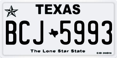 TX license plate BCJ5993