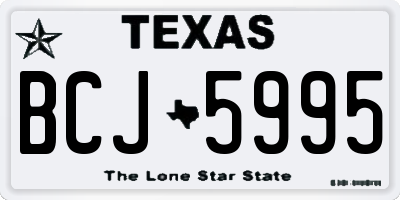 TX license plate BCJ5995