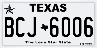 TX license plate BCJ6006