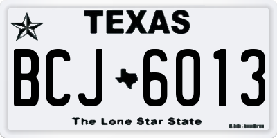 TX license plate BCJ6013
