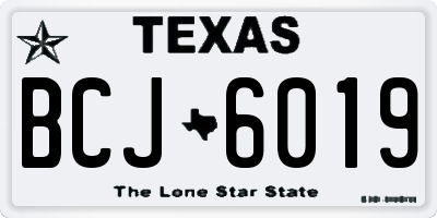 TX license plate BCJ6019
