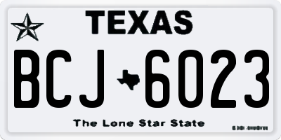 TX license plate BCJ6023