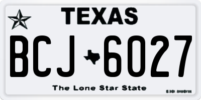 TX license plate BCJ6027