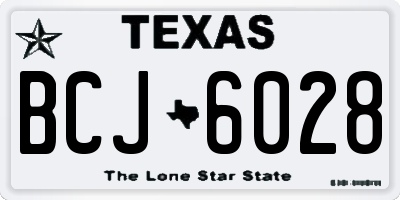 TX license plate BCJ6028
