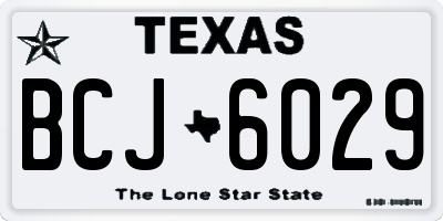 TX license plate BCJ6029
