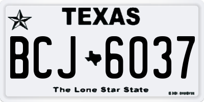 TX license plate BCJ6037
