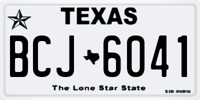 TX license plate BCJ6041