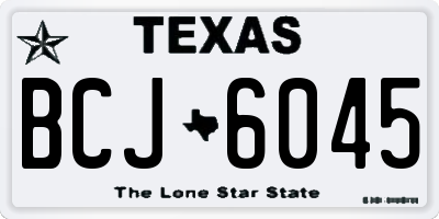 TX license plate BCJ6045