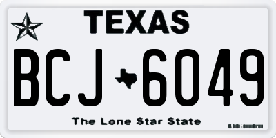 TX license plate BCJ6049
