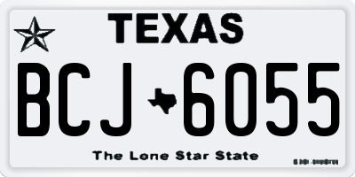 TX license plate BCJ6055