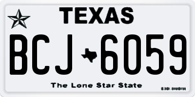 TX license plate BCJ6059